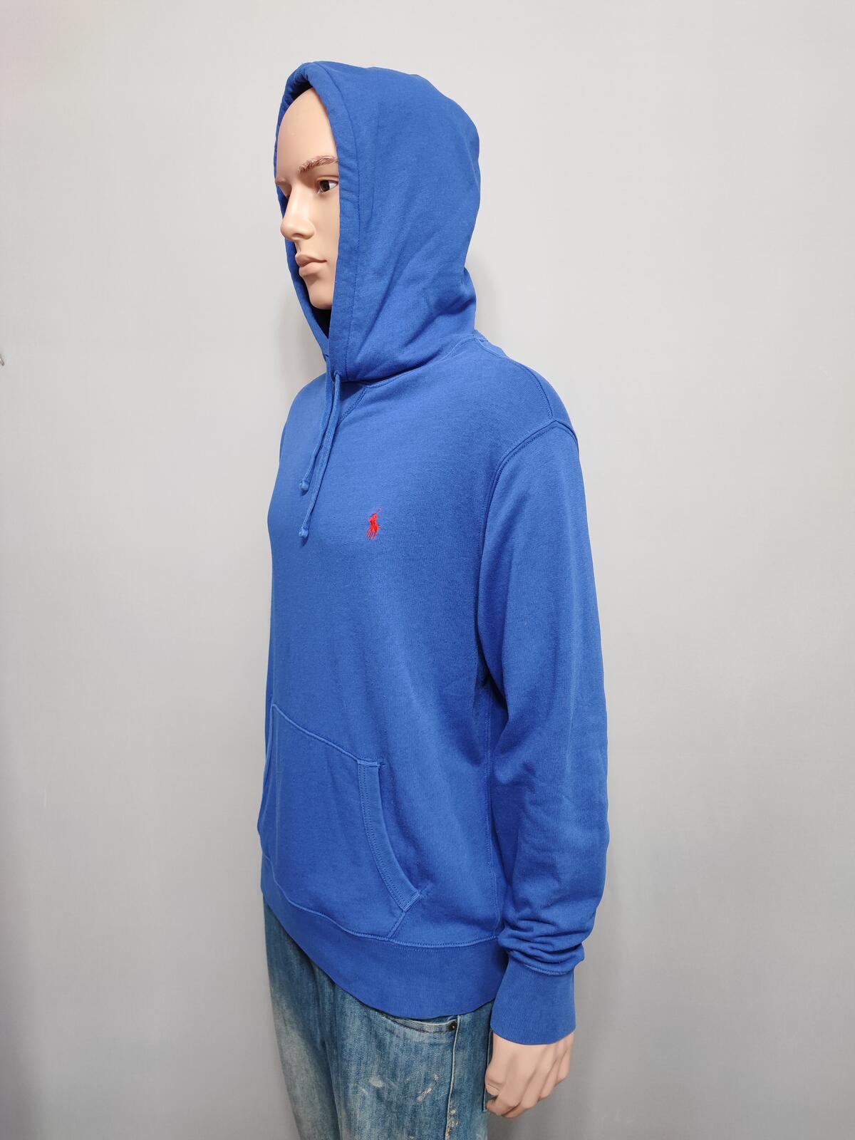 Vintage Polo Ralph Lauren Hooded Sweatshirt relaxed 90s skater Blue Men Size XL