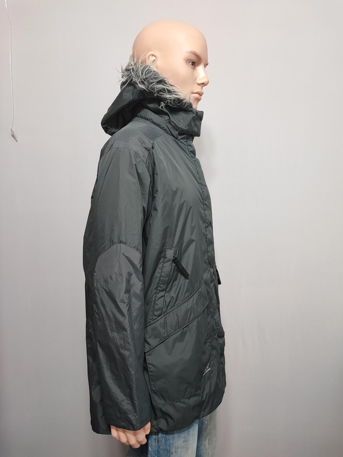 Vintage Helly Hansen Plain Grey Faux Fur Trim Hooded Parka Jacket Men Size XXL