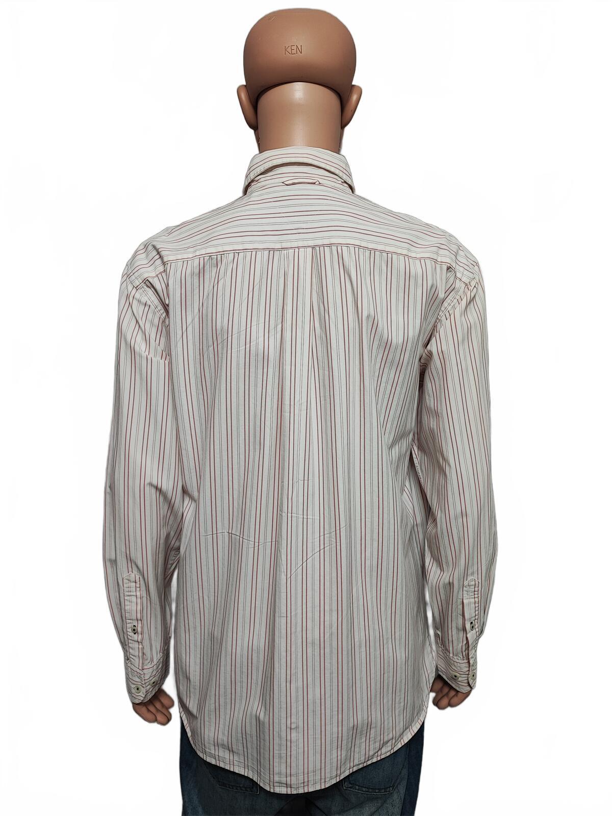 Vintage Tommy Hilfiger Striped Long Sleeve Button Down Shirt Pink Men's Size XL