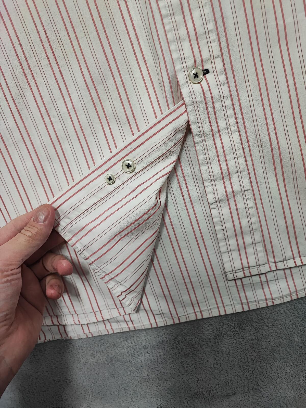 Vintage Tommy Hilfiger Striped Long Sleeve Button Down Shirt Pink Men's Size XL