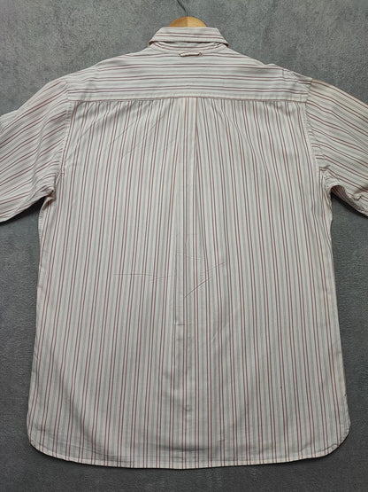 Vintage Tommy Hilfiger Striped Long Sleeve Button Down Shirt Pink Men's Size XL