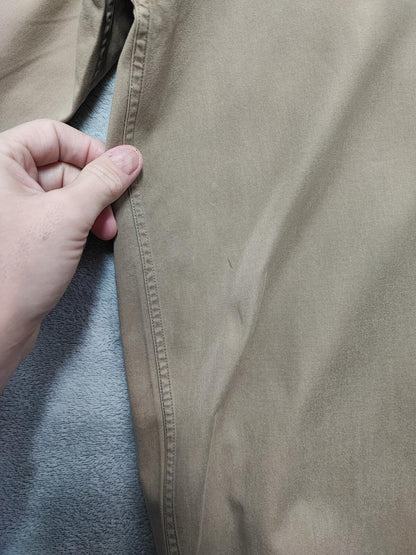 Vintage Tommy Hilfiger Plain Long Sleeve Button Down Shirt Tan Men Size XL