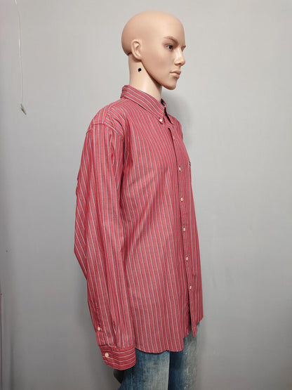 Vintage Chaps Striped Long Sleeve Shirt Red White Men's Size XXL