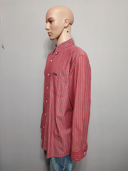 Vintage Chaps Striped Long Sleeve Shirt Red White Men's Size XXL