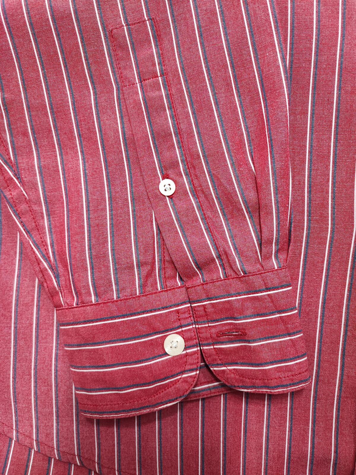 Vintage Chaps Striped Long Sleeve Shirt Red White Men's Size XXL