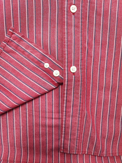 Vintage Chaps Striped Long Sleeve Shirt Red White Men's Size XXL