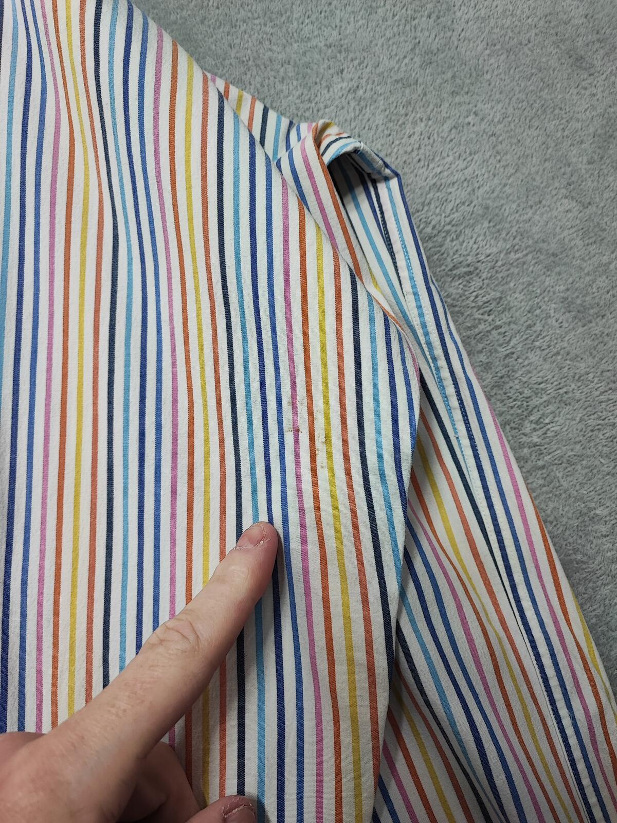 Vintage Nautica Striped Long Sleeve Sailing Preppy Shirt Blue Men Size 3XL