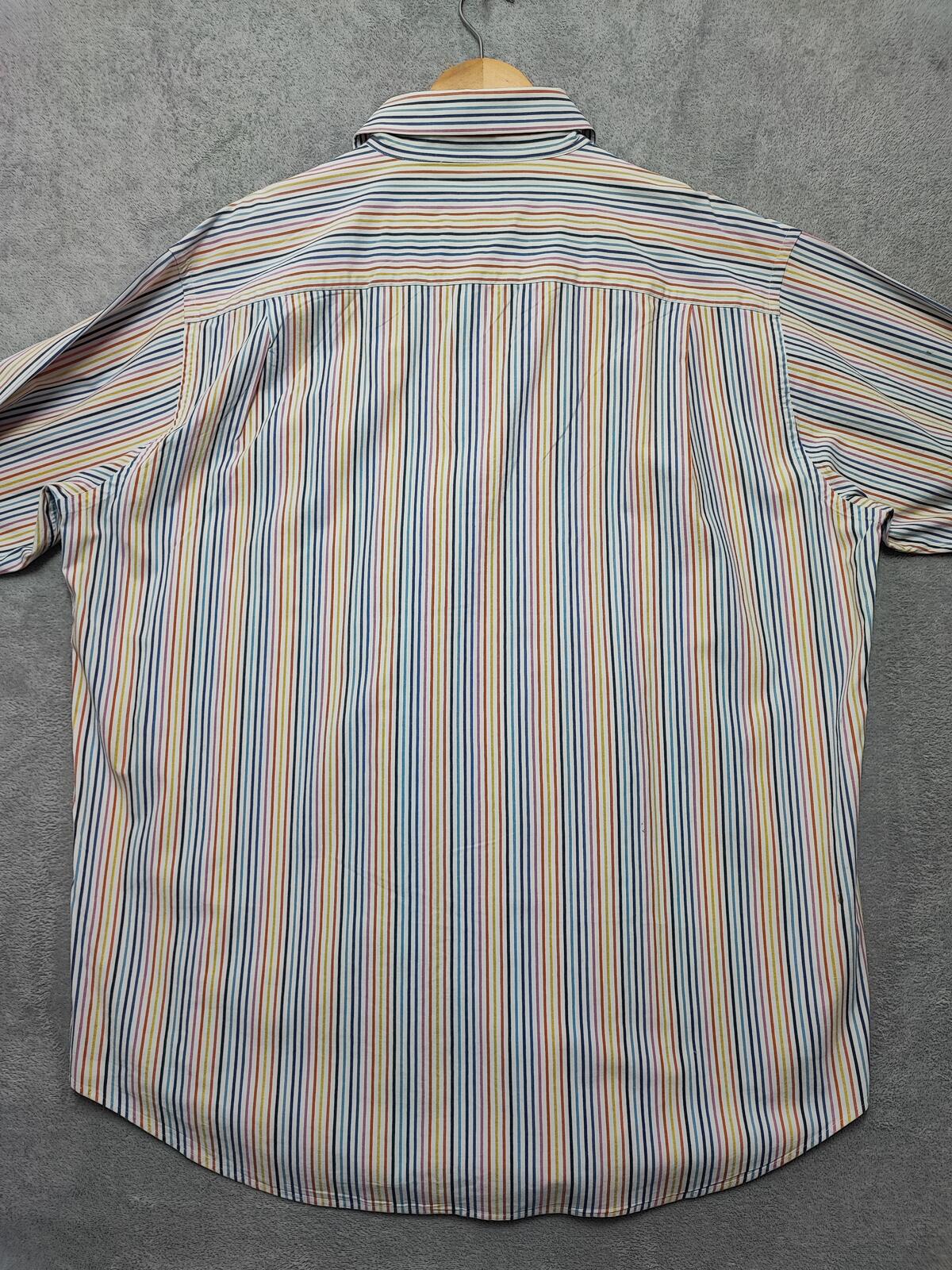 Vintage Nautica Striped Long Sleeve Sailing Preppy Shirt Blue Men Size 3XL
