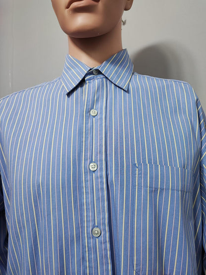 Vintage Tommy Hilfiger Striped Long Sleeve Shirt Blue White Men's Size XXL
