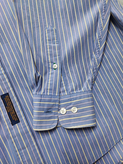 Vintage Tommy Hilfiger Striped Long Sleeve Shirt Blue White Men's Size XXL