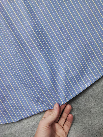 Vintage Tommy Hilfiger Striped Long Sleeve Shirt Blue White Men's Size XXL