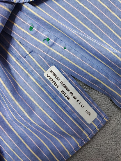 Vintage Tommy Hilfiger Striped Long Sleeve Shirt Blue White Men's Size XXL