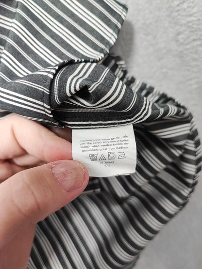Vintage Chaps Striped Long Sleeve Shirt Faded Black Men's Size XXL Oversized