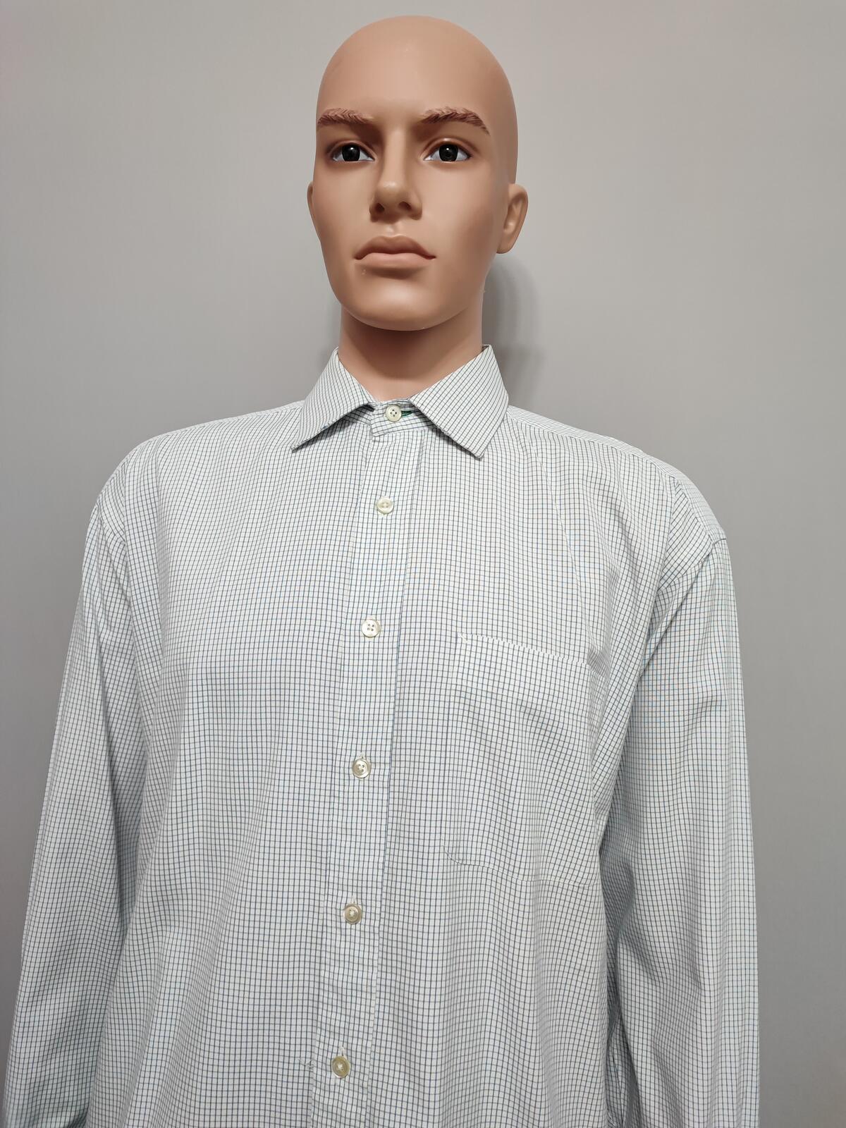 Vintage Tommy Hilfiger Checked Long Sleeve Shirt White Blue Men's Size XXXL