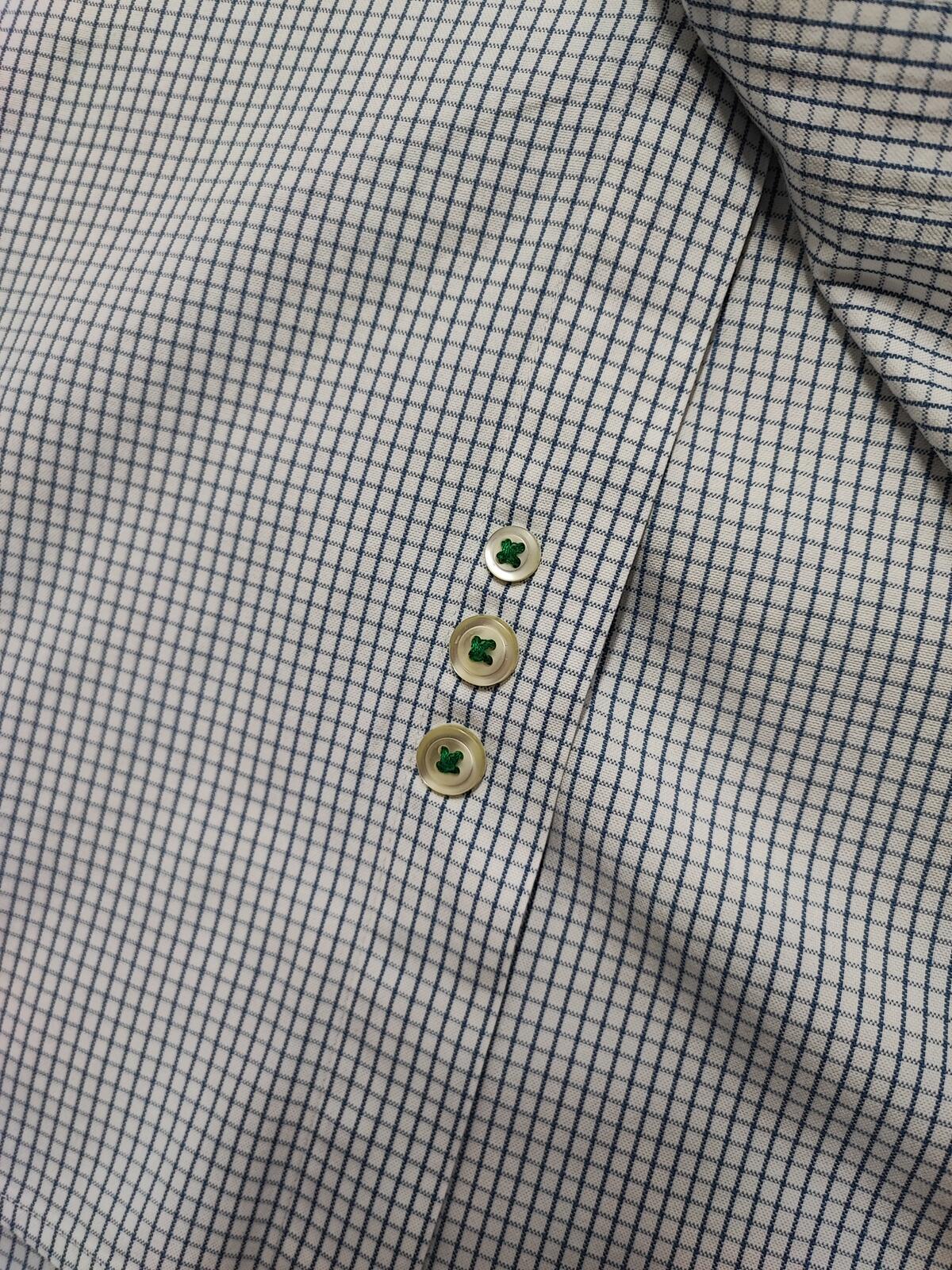 Vintage Tommy Hilfiger Checked Long Sleeve Shirt White Blue Men's Size XXXL