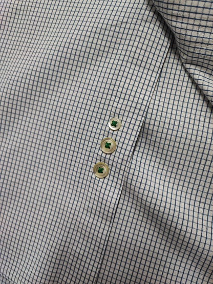 Vintage Tommy Hilfiger Checked Long Sleeve Shirt White Blue Men's Size XXXL