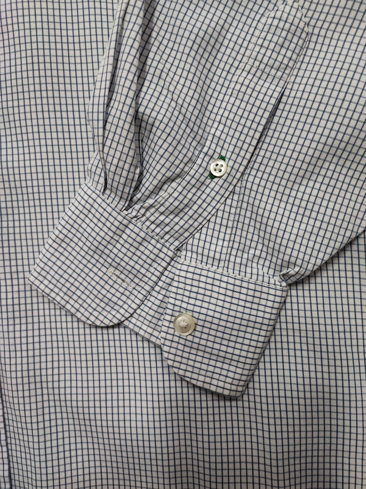 Vintage Tommy Hilfiger Checked Long Sleeve Shirt White Blue Men's Size XXXL