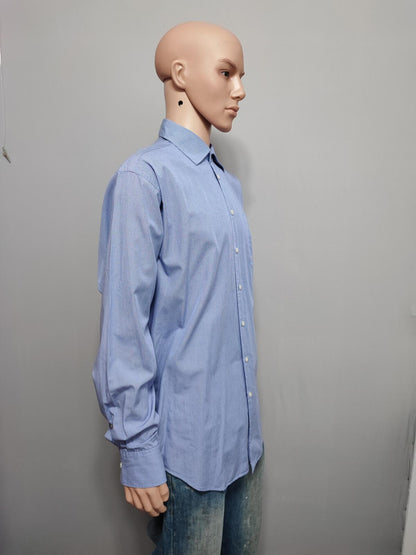 Vintage Nautica Checked Long Sleeve Shirt Blue White Men's Size XL