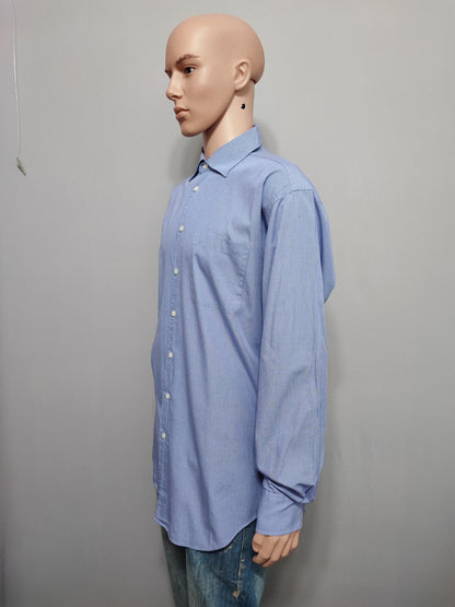 Vintage Nautica Checked Long Sleeve Shirt Blue White Men's Size XL