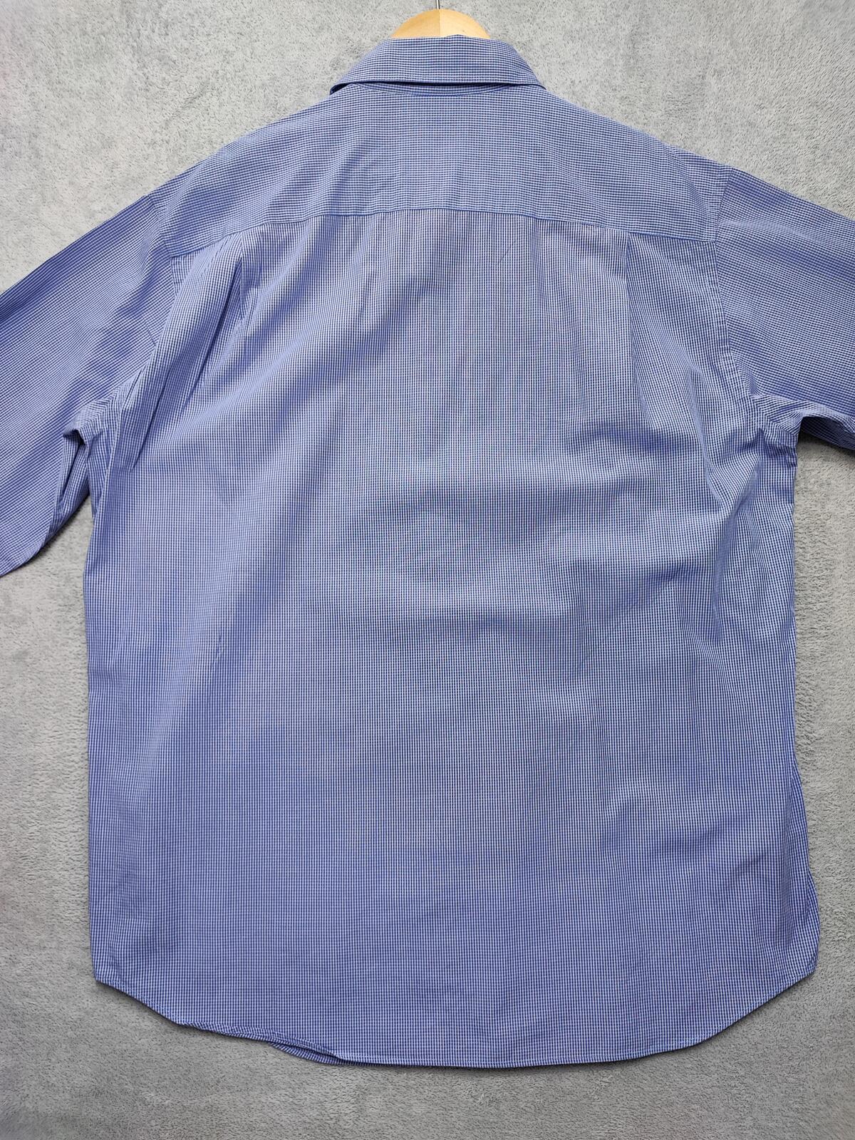 Vintage Nautica Checked Long Sleeve Shirt Blue White Men's Size XL
