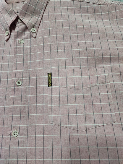 Vintage Armani Jeans Checked Shirt XXL Pink Rose Cotton Long Sleeve 90s Y2K AJ
