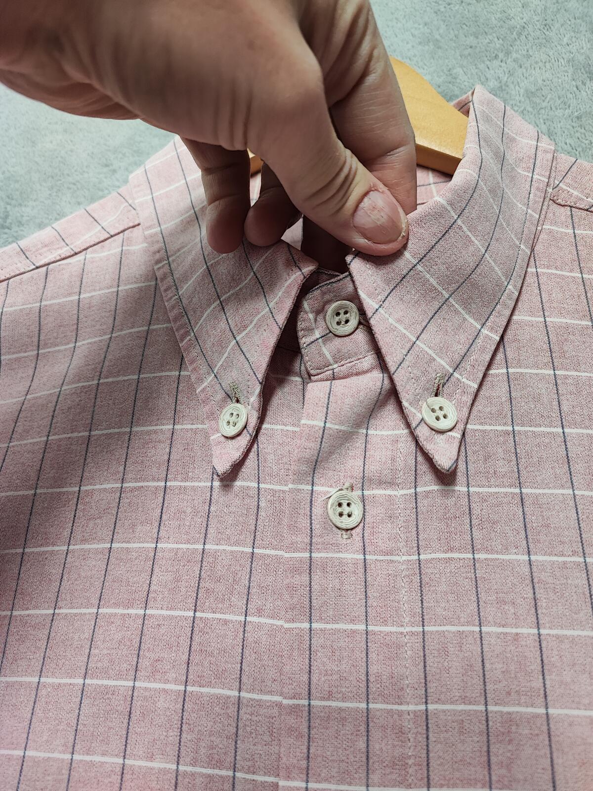 Vintage Armani Jeans Checked Shirt XXL Pink Rose Cotton Long Sleeve 90s Y2K AJ