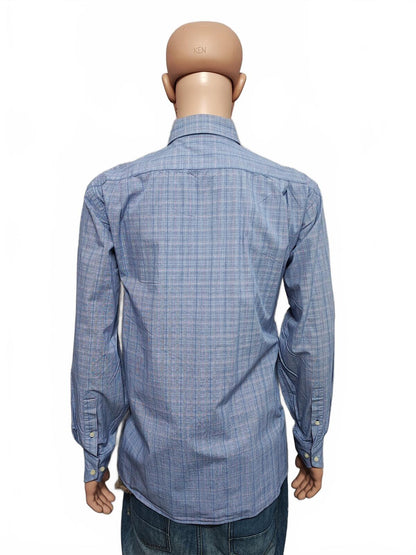 Vintage Tommy Hilfiger Ithaca Checked Long Sleeve Preppy Shirt Blue Men Size L