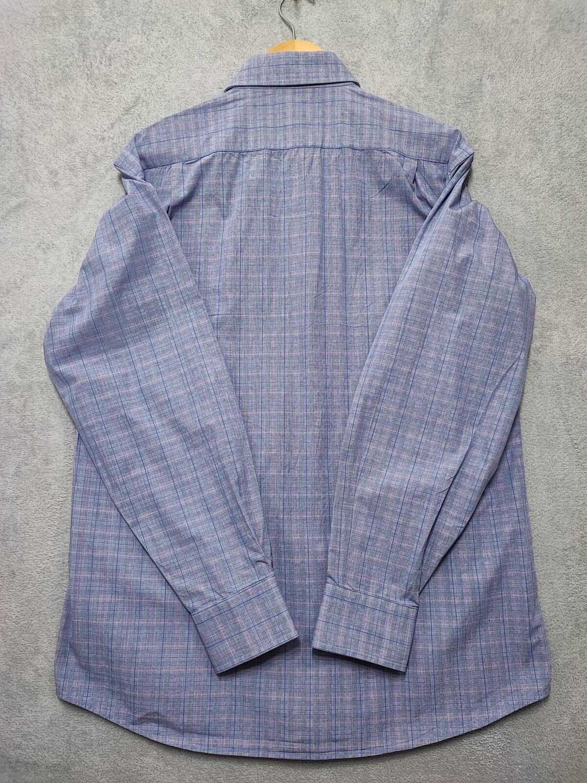 Vintage Tommy Hilfiger Ithaca Checked Long Sleeve Preppy Shirt Blue Men Size L