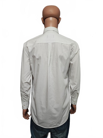 Vintage Chaps Ralph Lauren Plain Long Sleeve Button Down Shirt White Men Large