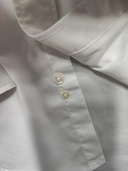 Vintage Chaps Ralph Lauren Plain Long Sleeve Button Down Shirt White Men Large