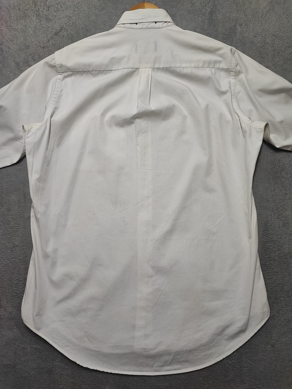 Vintage Chaps Ralph Lauren Plain Long Sleeve Button Down Shirt White Men Large