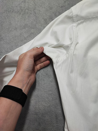 Vintage Chaps Ralph Lauren Plain Long Sleeve Button Down Shirt White Men Large
