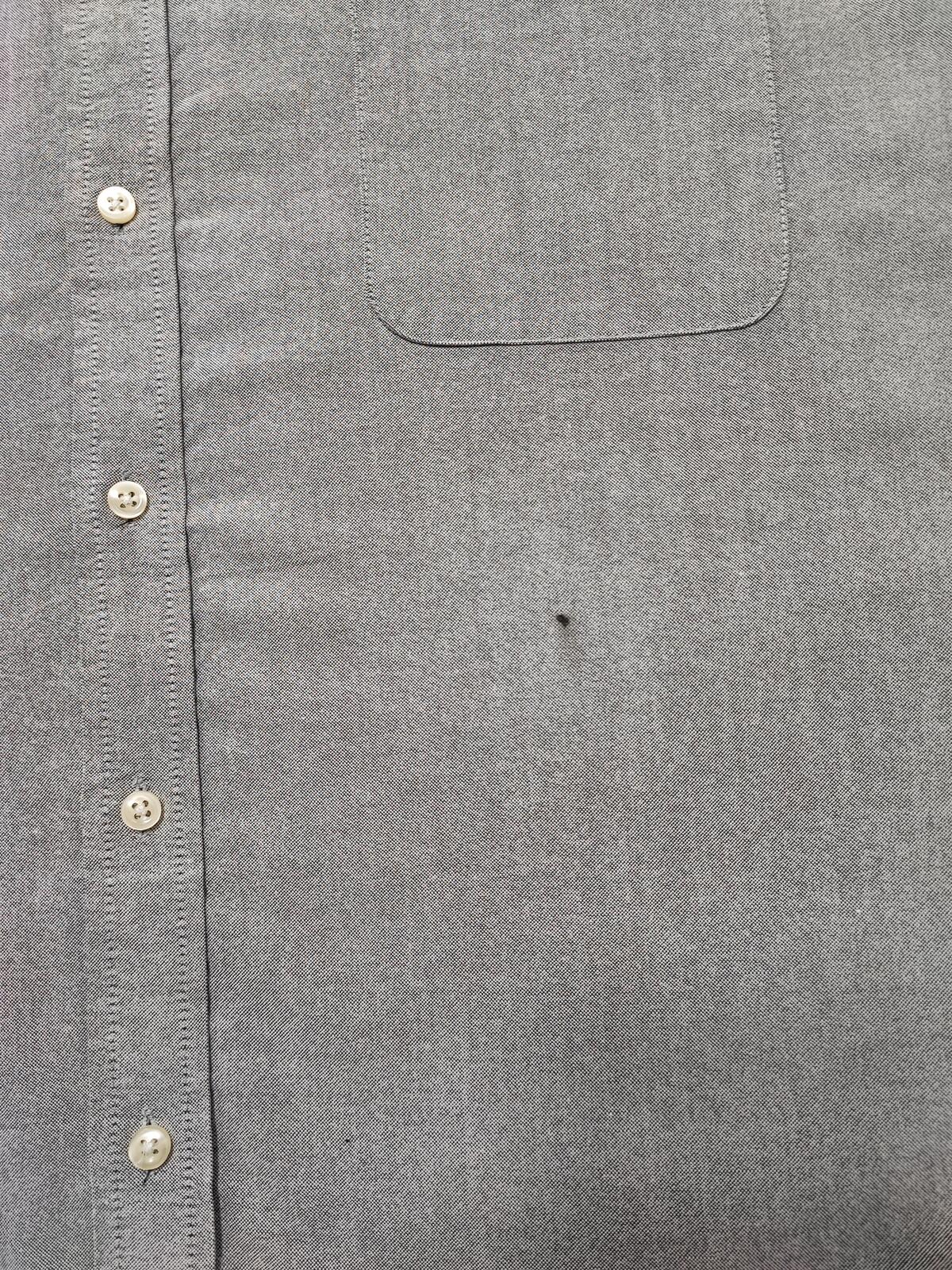Vintage Chaps Plain Long Sleeve Easy Care Preppy Shirt Grey Men Size XXL