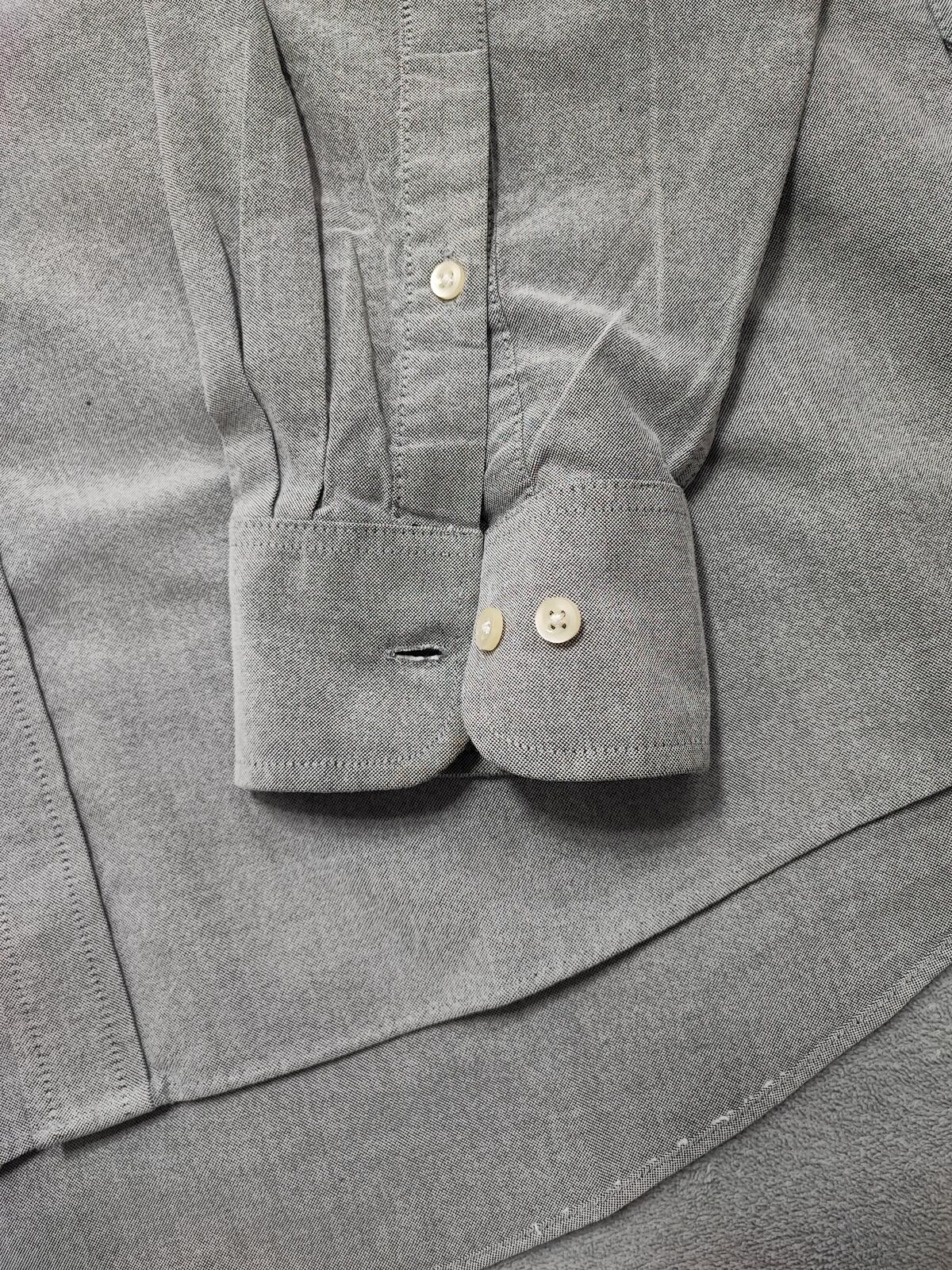 Vintage Chaps Plain Long Sleeve Easy Care Preppy Shirt Grey Men Size XXL