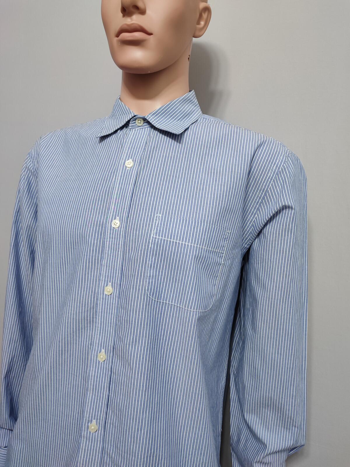 Vintage Gap Striped Long Sleeve Grunge Skater Shirt Blue Red Men Size Large
