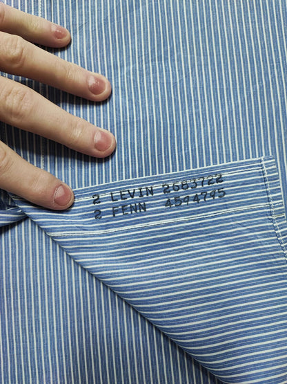 Vintage Gap Striped Long Sleeve Grunge Skater Shirt Blue Red Men Size Large