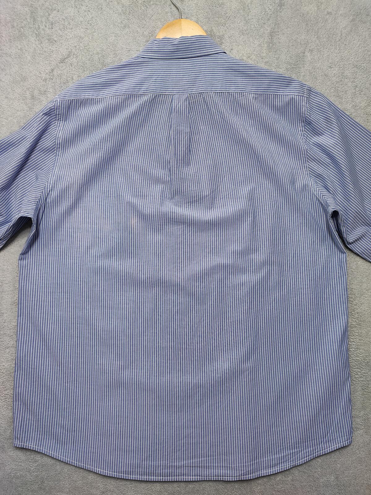 Vintage Gap Striped Long Sleeve Grunge Skater Shirt Blue Red Men Size Large