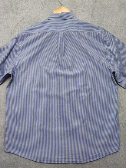 Vintage Gap Striped Long Sleeve Grunge Skater Shirt Blue Red Men Size Large