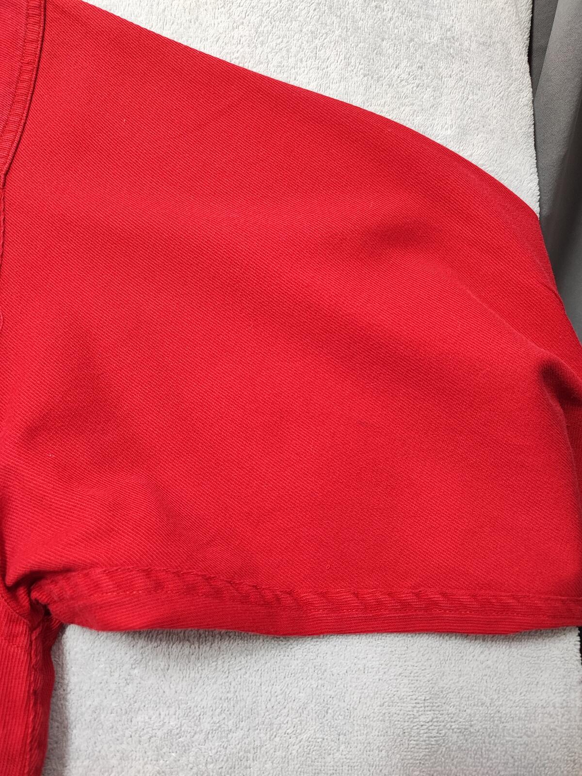 Vintage Chaps Plain Red Long Sleeve Easy Care Preppy Shirt Men Size XXL