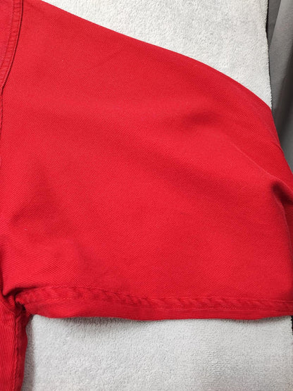 Vintage Chaps Plain Red Long Sleeve Easy Care Preppy Shirt Men Size XXL