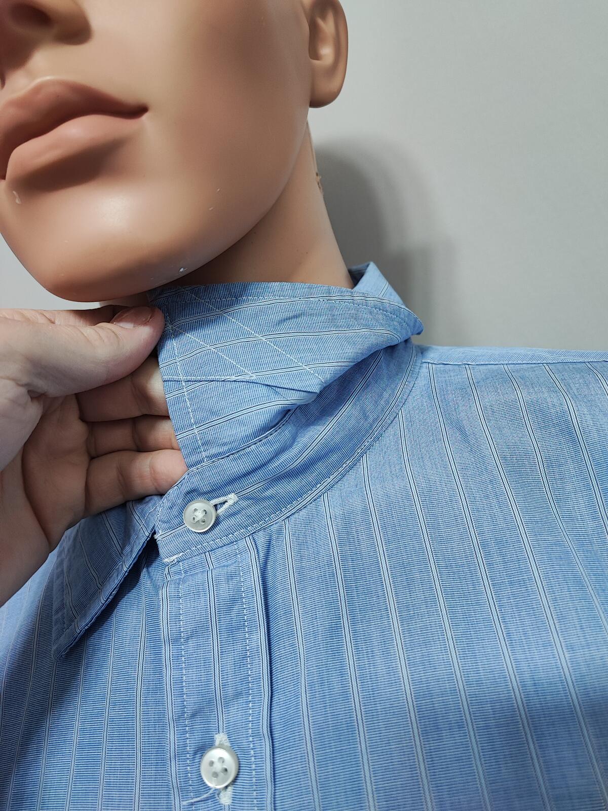 Vintage Tommy Hilfiger Striped Shirt XL Blue White Yellow Cotton 90s Preppy Dad