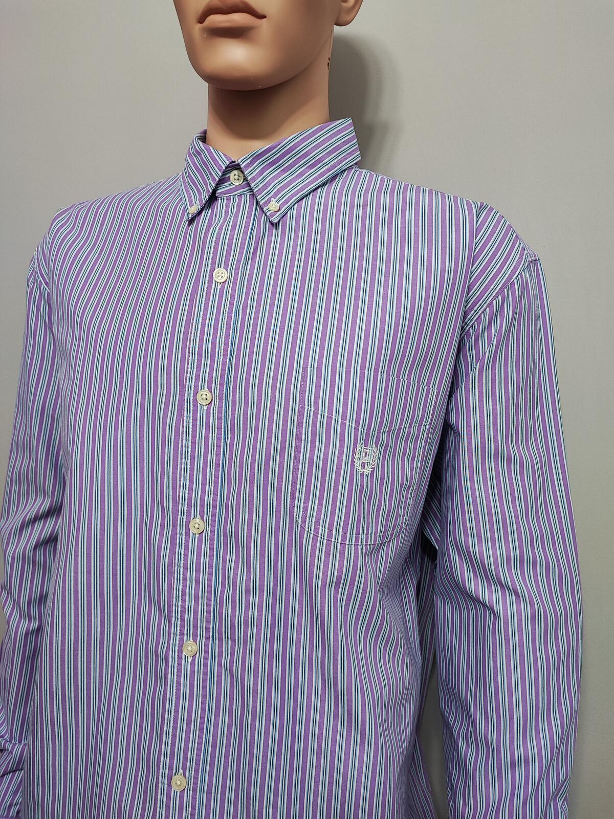 Vintage Chaps Checked Long Sleeve Big & Tall Plaid Casual Shirt Red Men Size 5XL