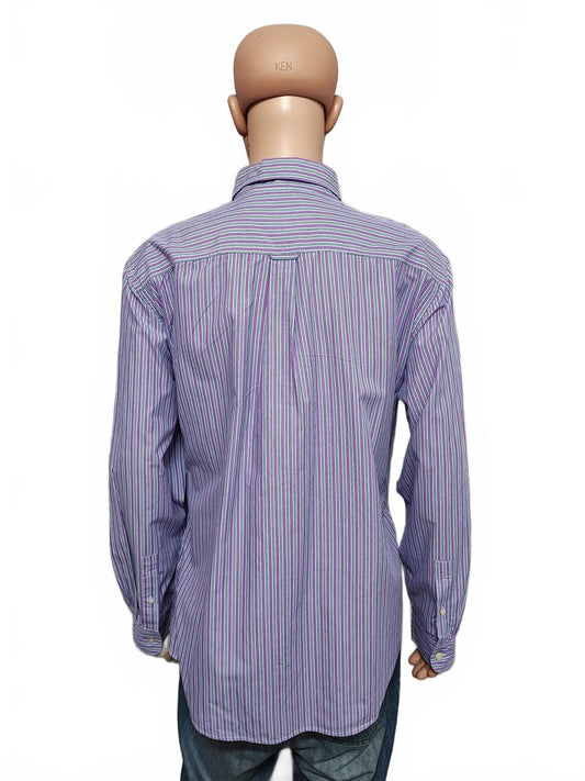 Vintage Chaps Checked Long Sleeve Big & Tall Plaid Casual Shirt Red Men Size 5XL