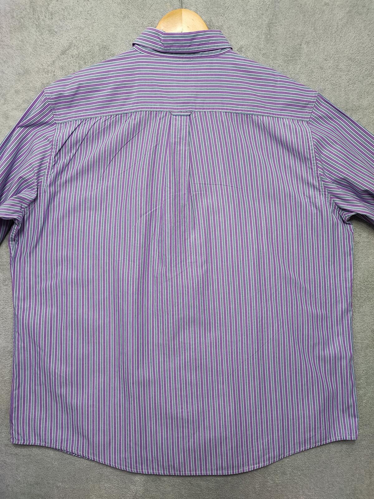 Vintage Chaps Checked Long Sleeve Big & Tall Plaid Casual Shirt Red Men Size 5XL