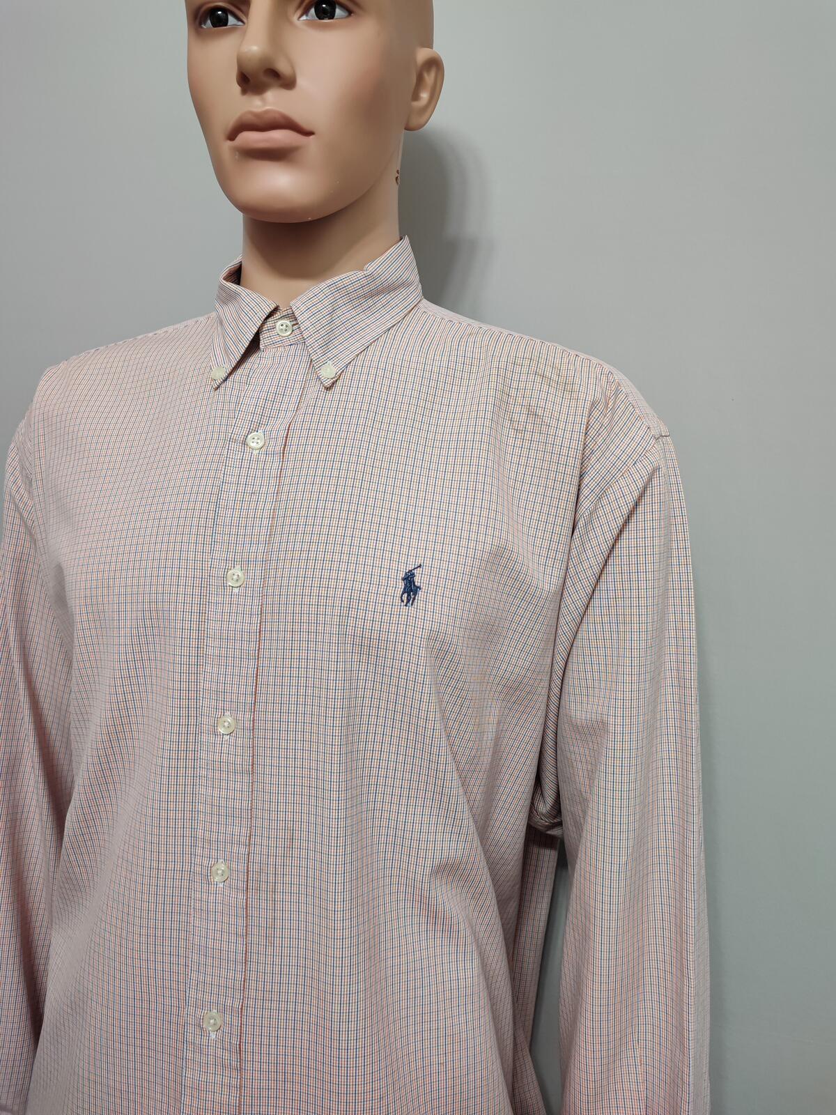 Vintage Ralph Lauren Checked Long Sleeve Blaire Oversized Shirt Red Men Size 3XL