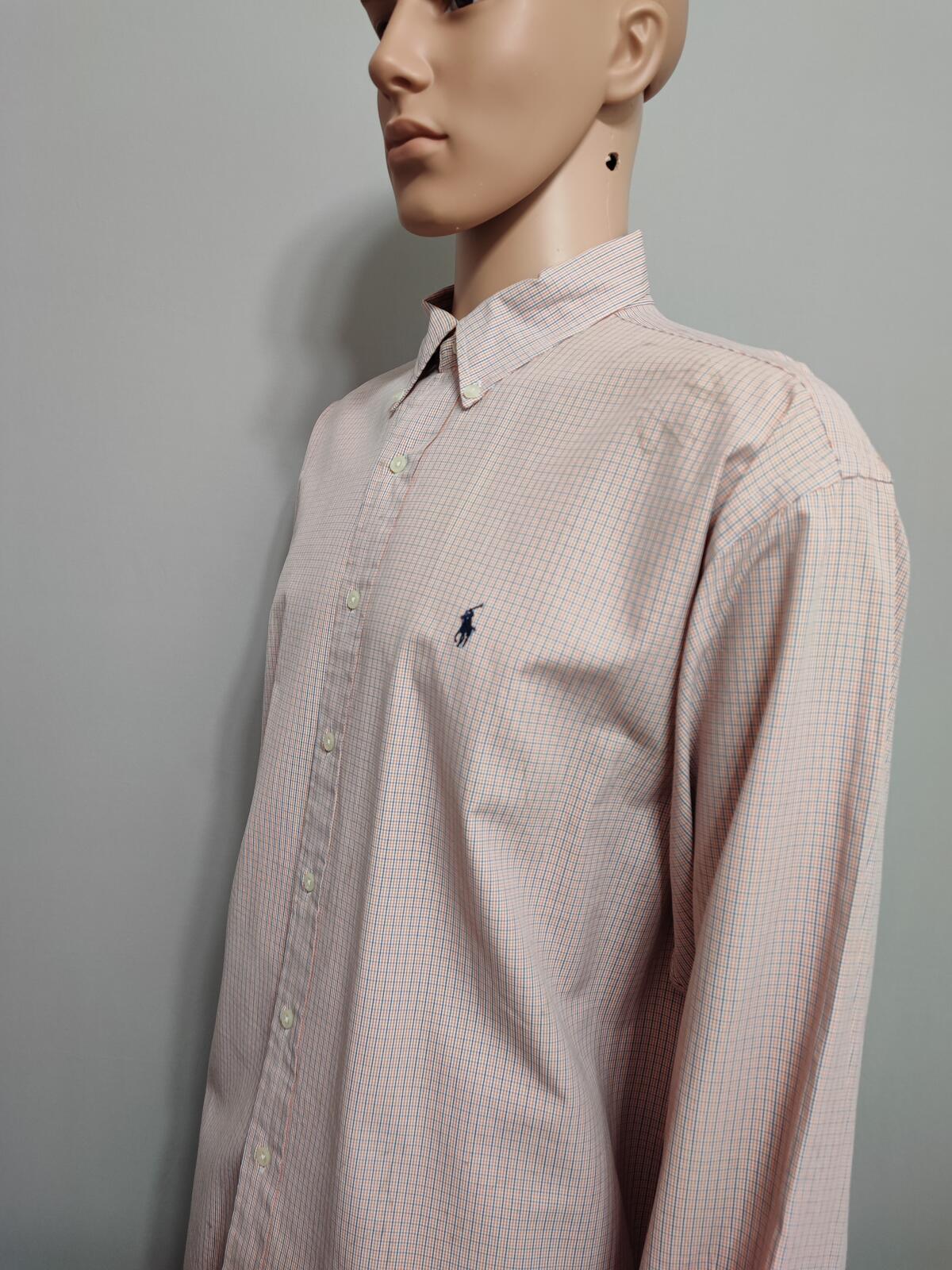 Vintage Ralph Lauren Checked Long Sleeve Blaire Oversized Shirt Red Men Size 3XL