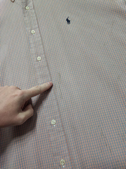 Vintage Ralph Lauren Checked Long Sleeve Blaire Oversized Shirt Red Men Size 3XL