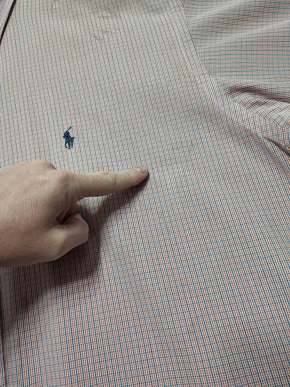 Vintage Ralph Lauren Checked Long Sleeve Blaire Oversized Shirt Red Men Size 3XL