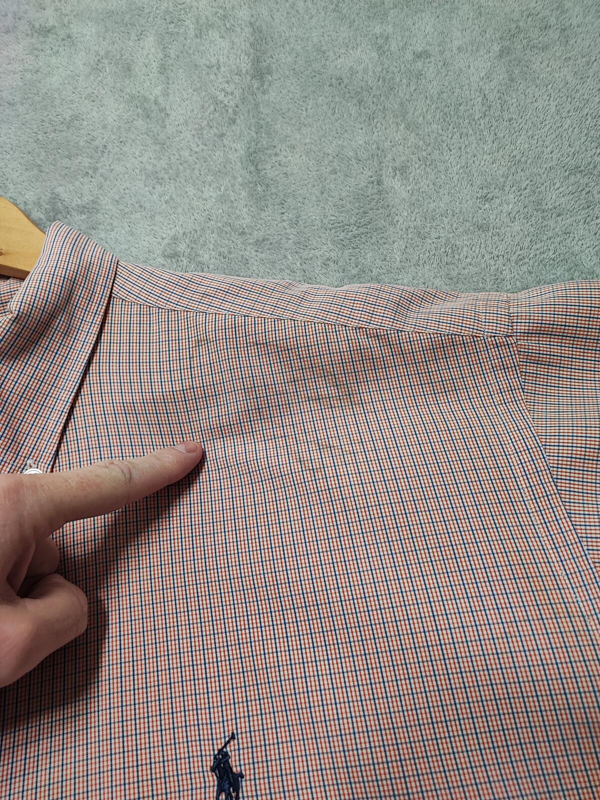 Vintage Ralph Lauren Checked Long Sleeve Blaire Oversized Shirt Red Men Size 3XL
