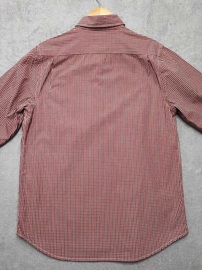 Vintage Old Navy Checked Long Sleeve Plaid Grunge Casual Shirt Red Men's Large